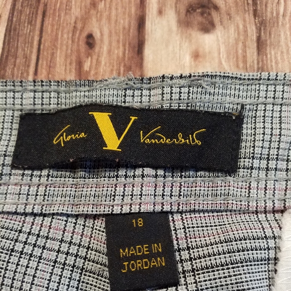 Gloria Vanderbilt gray plaid dress slacks size 18 - Picture 13 of 15